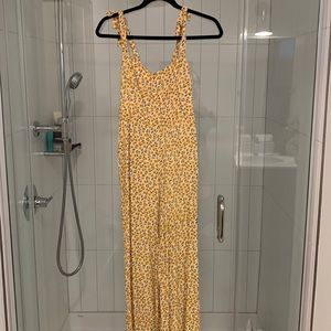 FAITHFULL THE BRAND sunflower jumpsuit / romper, size small